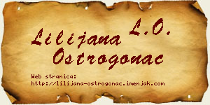 Lilijana Ostrogonac vizit kartica